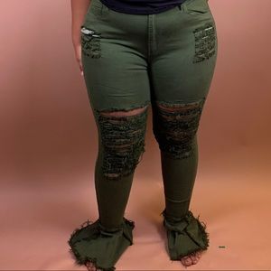 Ripped Flare Jeans